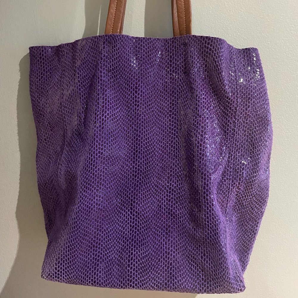 Sorial Leather Rubina Tote in Purple